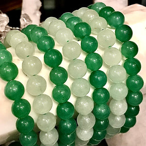 Green Aventurine Beaded Stackable Healing Bracelet | 8mm