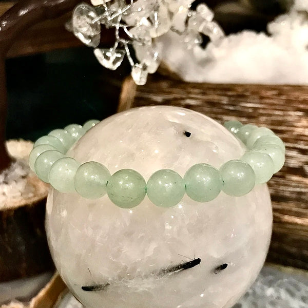 Green Aventurine Beaded Stackable Healing Bracelet | 8mm