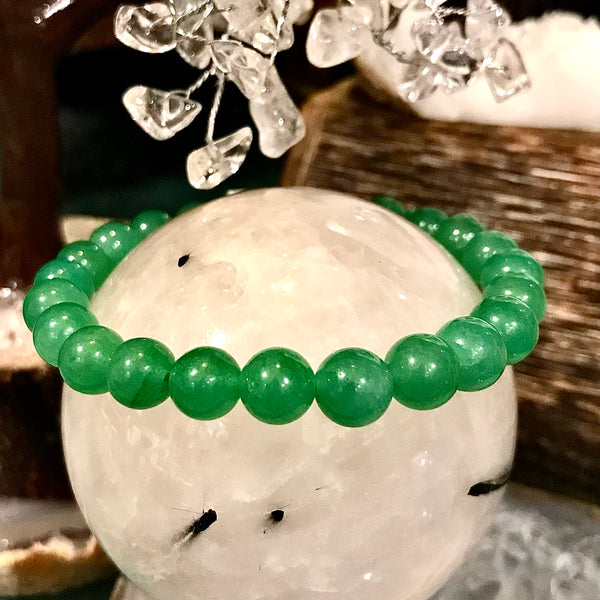 Green Aventurine Beaded Stackable Healing Bracelet | 8mm