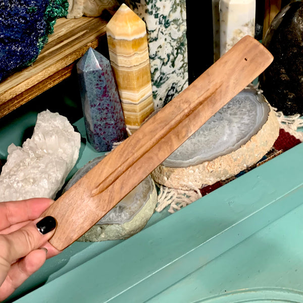 Wooden Plain Incense Boat Burner