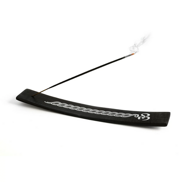 Om Design Black Incense Boat Ash Catcher