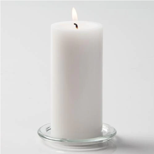 Pillar Style Carving Candles White