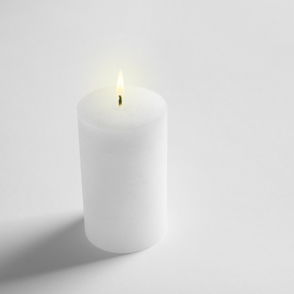 Pillar Style Carving Candles White