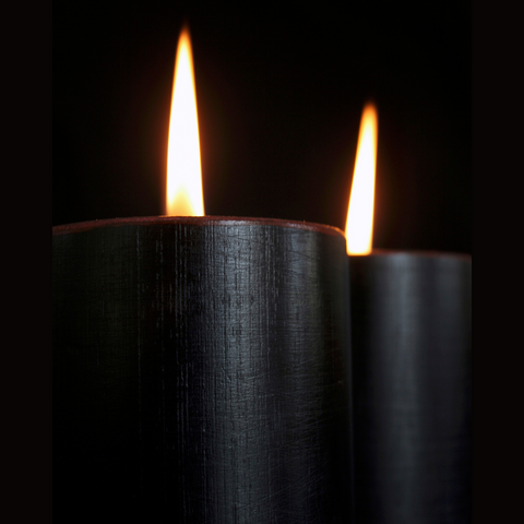 Pillar Style Carving Candle | Black