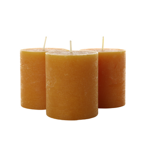 Pillar Style Carving Candles | Orange