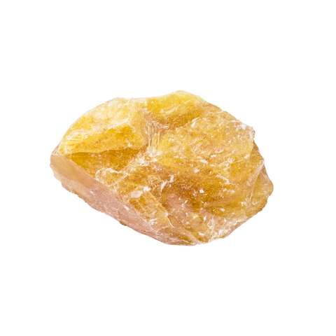 Yellow Calcite Freeform Rough Pocket Stone