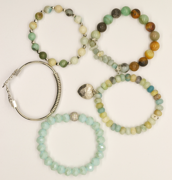 Amazonite Angel Protection 5-piece Bracelet Set