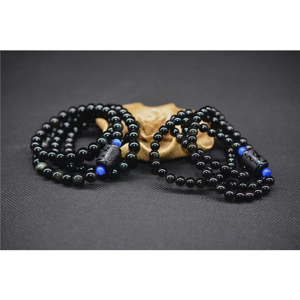 Abundance & Prosperity Obsidian Mala