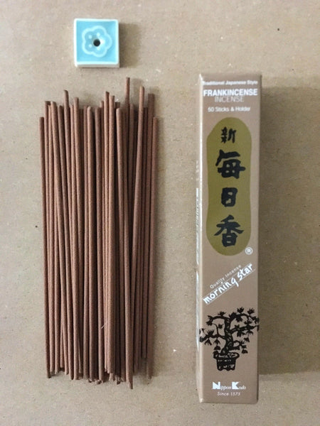 Morning Star Frankincense Incense Sticks with Tile Burner 50pc