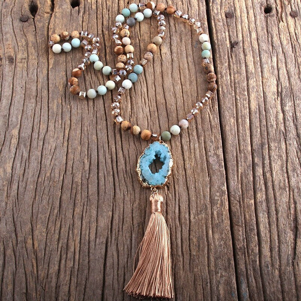 Amazonite & Jasper Stress Relief Necklace