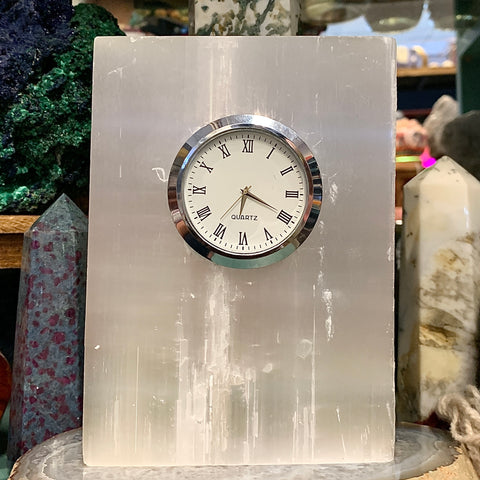 Selenite Clock | 7 inches