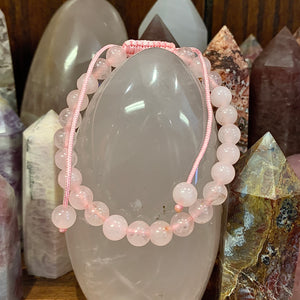 Macrame Closure Rose Quartz Bracelet