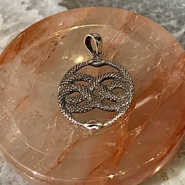 Oroborous Sterling Silver Pendant