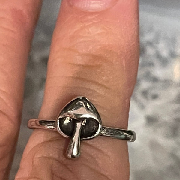 Mushroom Sterling Silver Ring