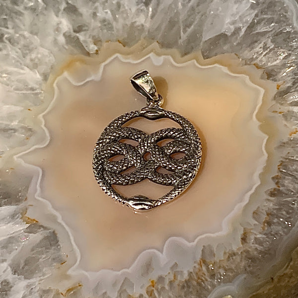 Oroborous Sterling Silver Pendant