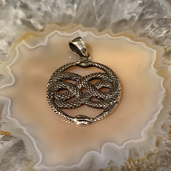 Oroborous Sterling Silver Pendant