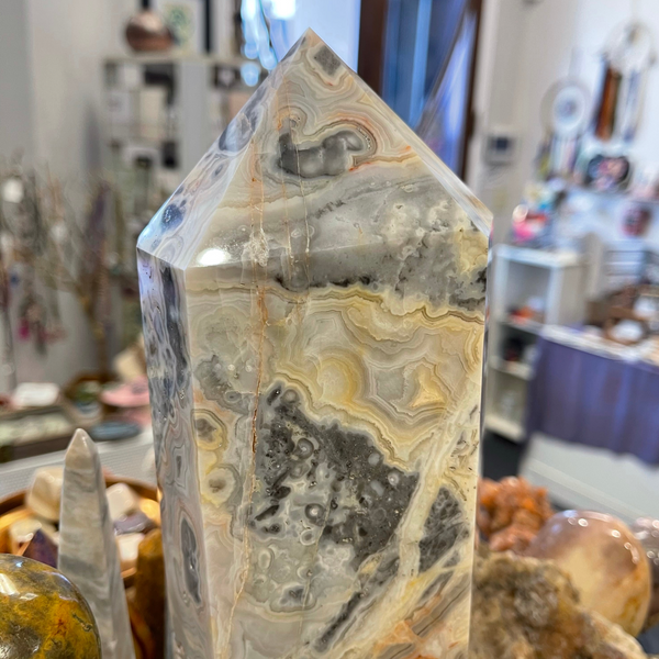 Large Crazy Lace Agate Tower | 2 kilo