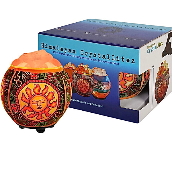 Himalayan CrystalLitez -Tribal Sun  Salt Lamp Diffuser With Dimmer Cord