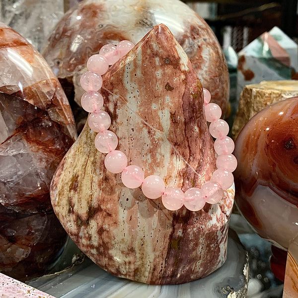 Rose Quartz Stackable Bracelet | 8mm