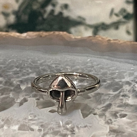 Mushroom Sterling Silver Ring