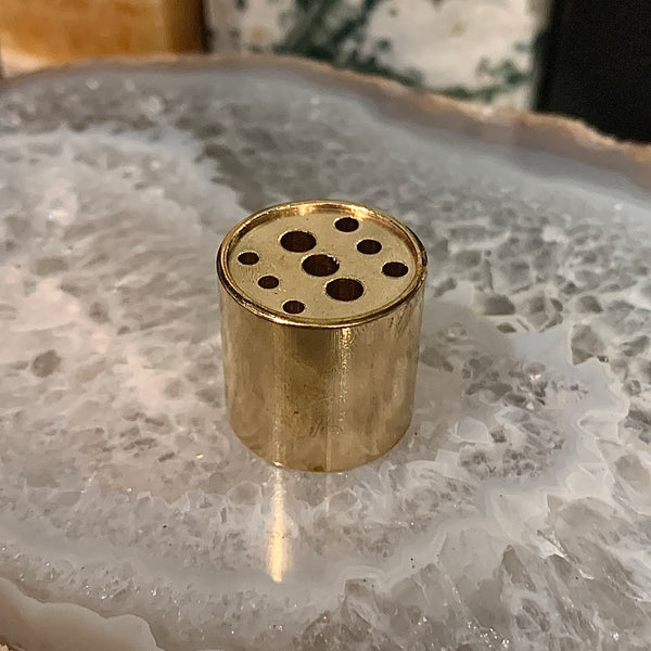 Incense Burner 9 Hole Brass Round