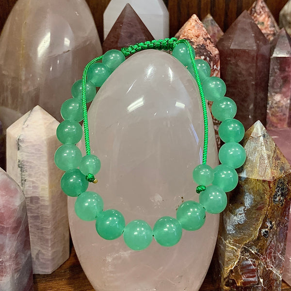 Green Aventurine Macrame Closure Bracelet