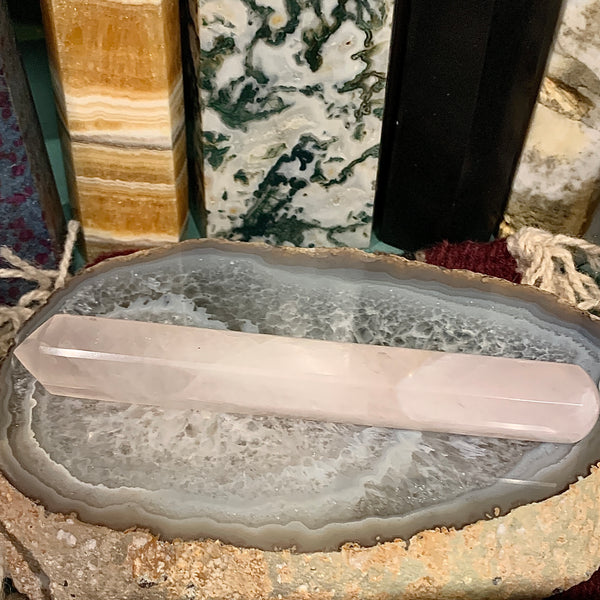 Rose Quartz Single Terminated Wand 5.5”