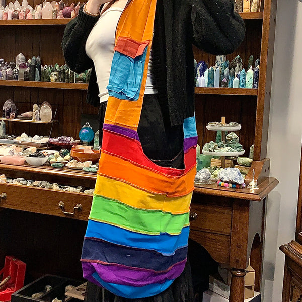 Pride Jersey Cotton Striped Rainbow Sling Bag