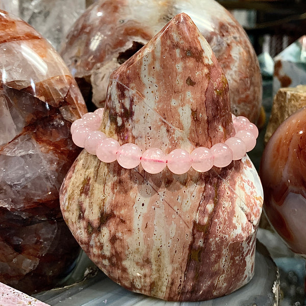 Rose Quartz Stackable Bracelet | 8mm