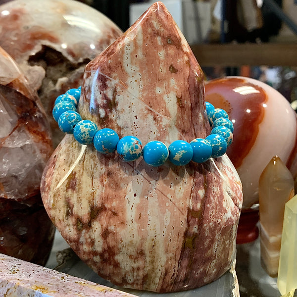 Turquoise Jasper 8mm Round Stackable Bracelet