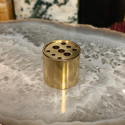 Incense Burner 9 Hole Brass Round