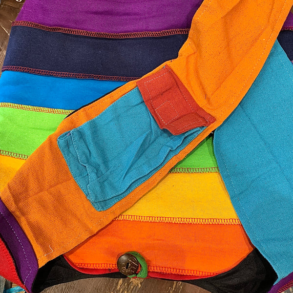 Pride Jersey Cotton Striped Rainbow Sling Bag