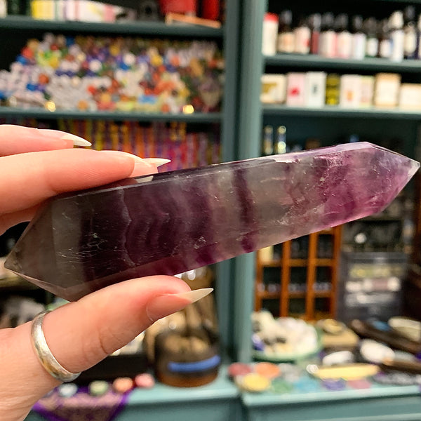 Fluorite Double Terminated Wand Carving