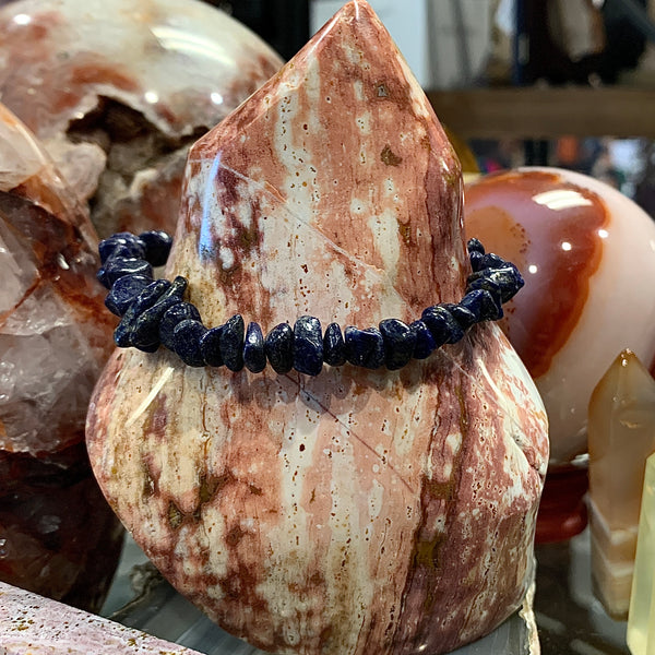 Lapis Lazuli Chip Style Stackable Bracelet