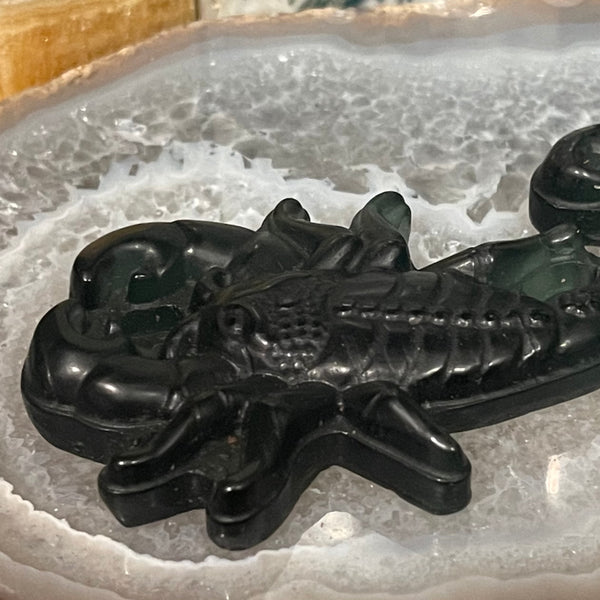 Ice Obsidian Scorpion Carving