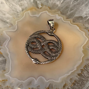 Oroborous Sterling Silver Pendant