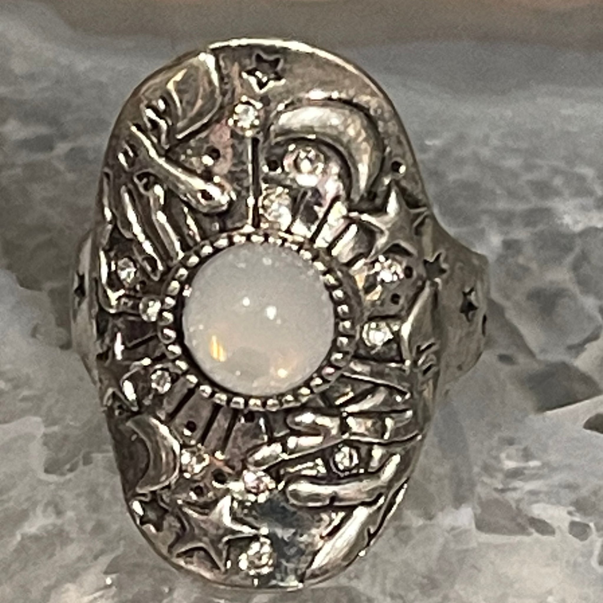 Celestial Opalite Silver Ring