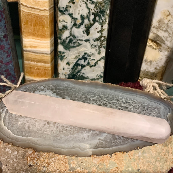 Rose Quartz Single Terminated Wand 5.5”