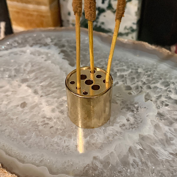 Incense Burner 9 Hole Brass Round