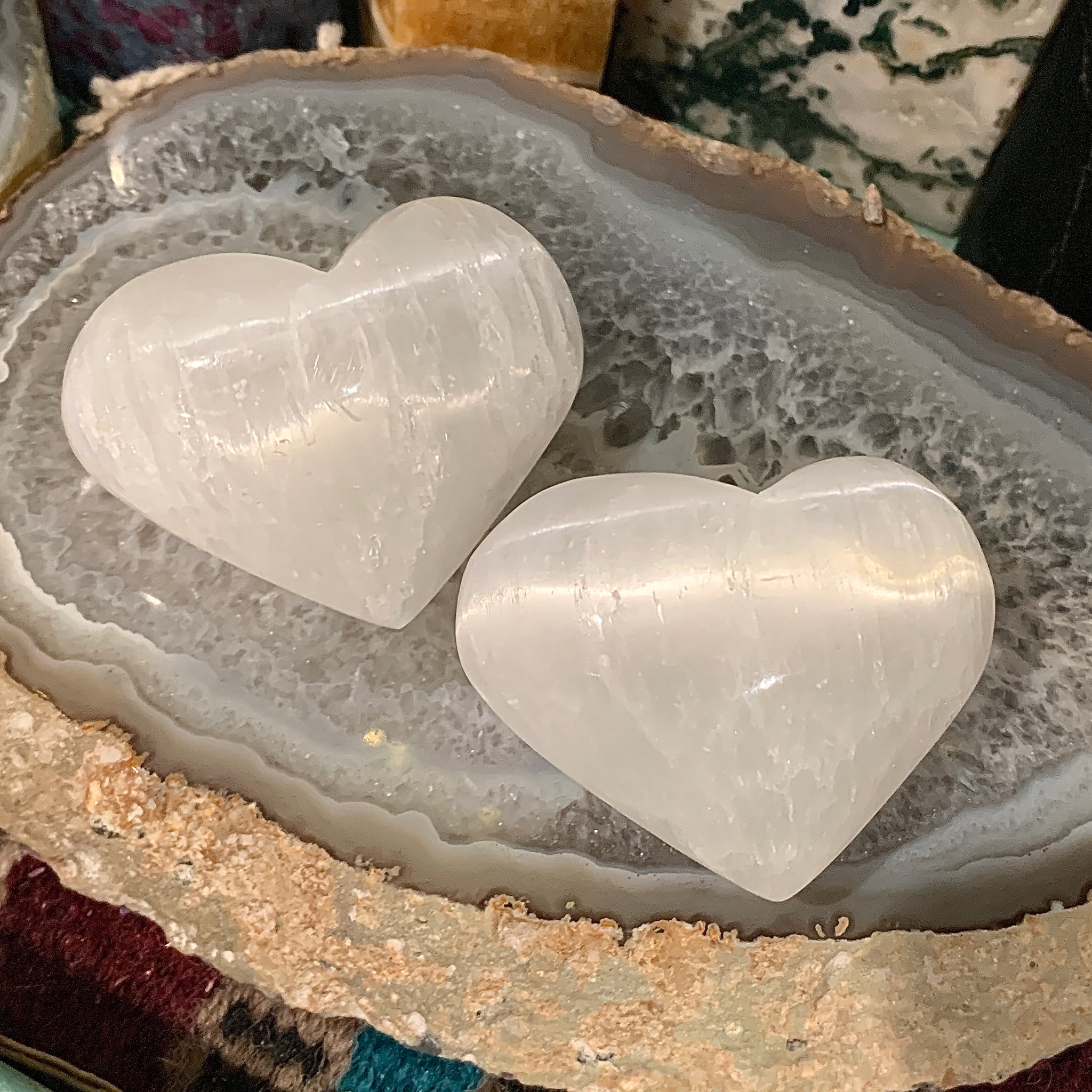 Selenite 1.5” Heart