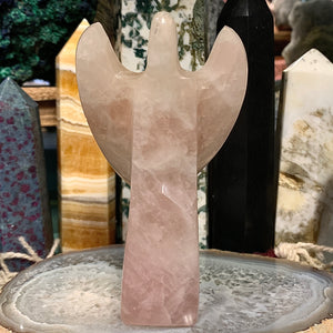 Angel Carving in Rose Quartz or Ocean Jasper