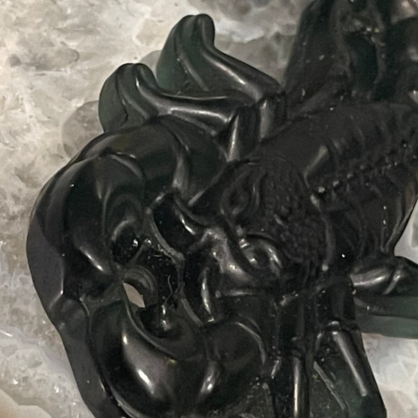 Ice Obsidian Scorpion Carving