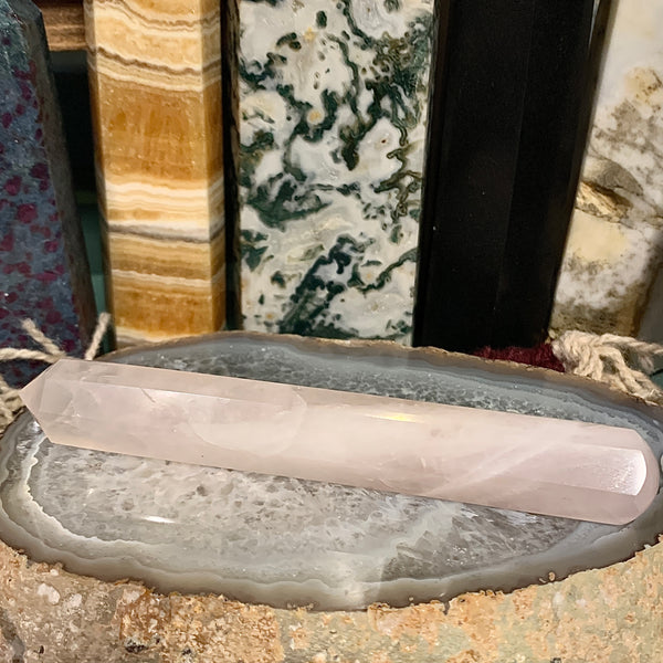 Rose Quartz Single Terminated Wand 5.5”