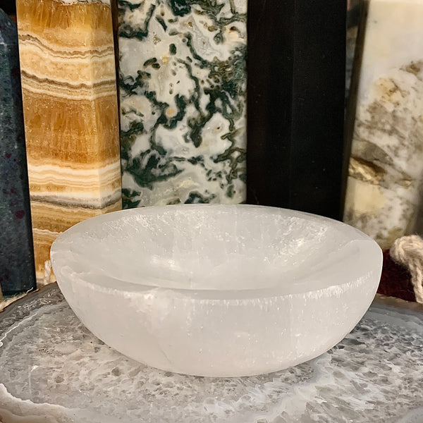 Selenite Oval Bowl 3 Inches