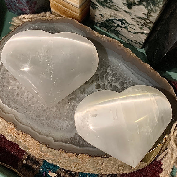 Selenite 2.5 to 3 Inch Heart