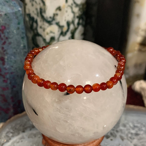 Carnelian 4mm Stackable Stretch Bracelet