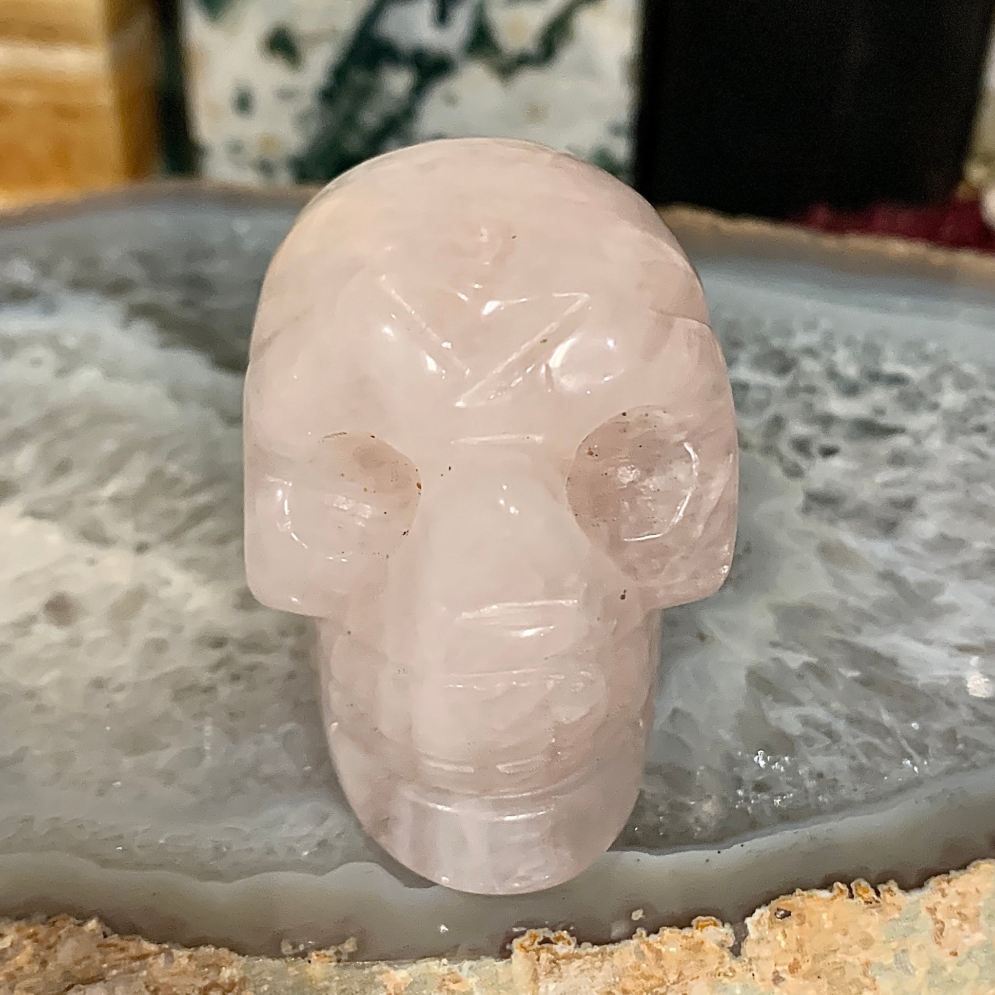 Rose Quartz Skull 1.5 Inch