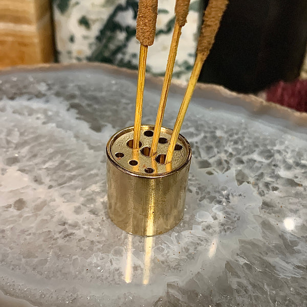 Incense Burner 9 Hole Brass Round