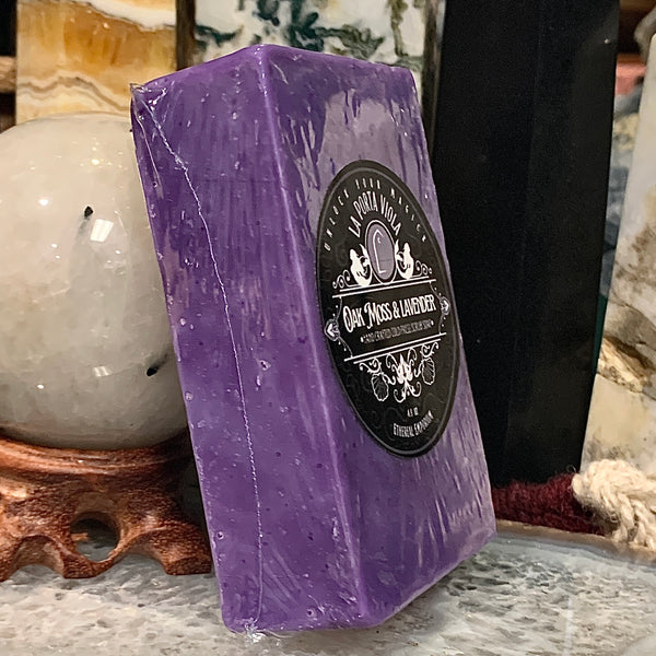 Oakmoss & Lavender Scrub Cold Process Soap Bar 4.8 Ounce