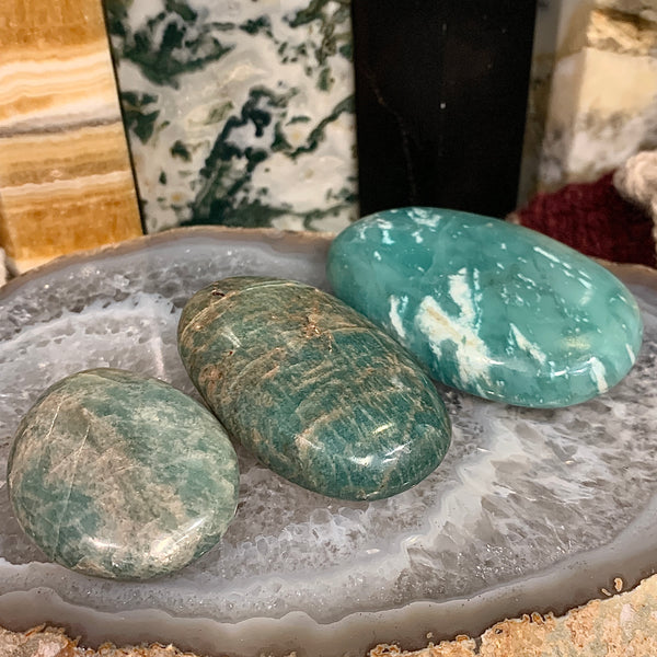 Amazonite Palm Stone